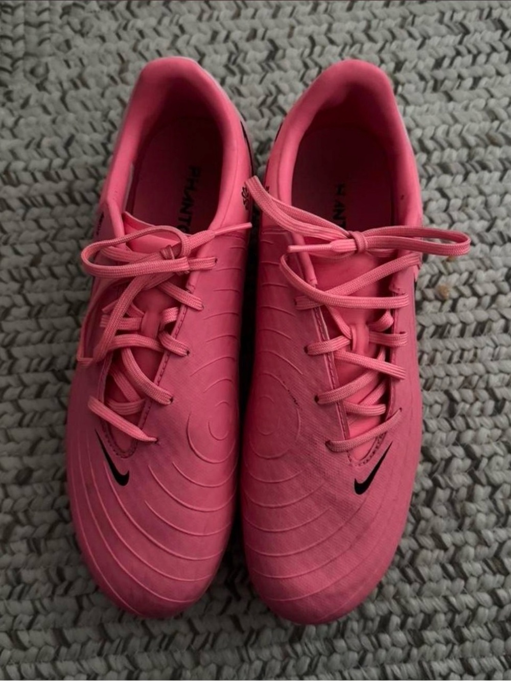 Nike Women's Hot Pink Athletic Sneakers with Black Swoosh